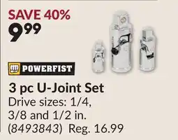 Princess Auto 3 pc U-Joint Set offer