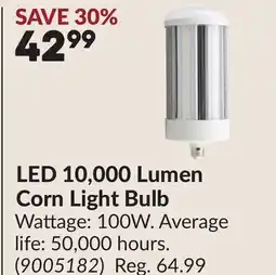 Princess Auto LED 10,000 Lumen Corn Light Bulb offer