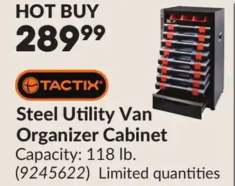 Princess Auto Steel Utility Van Organizer Cabinet offer