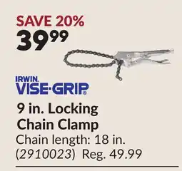 Princess Auto 9 in. Locking Chain Clamp offer