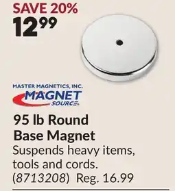 Princess Auto 95 lb Round Base Magnet offer