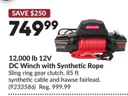Princess Auto 12,000 lb 12V DC Winch with Synthetic Rope offer