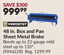 Princess Auto 48 in. Box and Pan Sheet Metal Brake offer