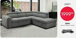 Meubles RD Esma - Convertible Sectional with Right-Side Chaise, Adjustable Headrests, and Storage offer