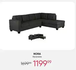 Meubles RD Nora - Reversible Sectional with a Drop-Down Backrest and Cup Holders offer