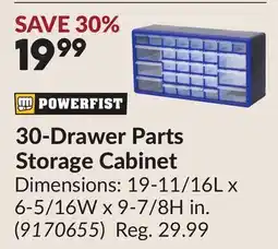 Princess Auto 30-Drawer Parts Storage Cabinet offer