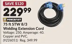 Princess Auto 75 ft STW 8/3 Welding Extension Cord offer