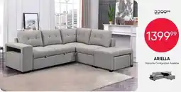 Meubles RD Ariella - Convertible Sectional with Side Chaise, Storage, and Expandable Ottoman offer