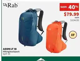 Sports Experts RAB AEON LT 18 Hiking backpack offer