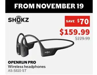 Sports Experts SHOKZ OPENRUN PRO Wireless headphones offer