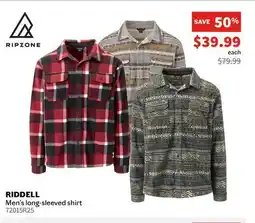 Sports Experts RIPZONE RIDDELL Men's long-sleeved shirt offer