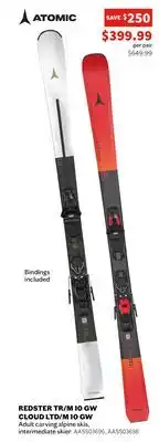 Sports Experts Atomic CLOUD LTD/M 10 GW Adult carving alpine skis offer