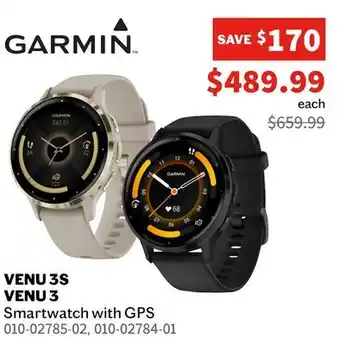 Sports Experts Garmin VENU 3S VENU 3 Smartwatch with GPS offer