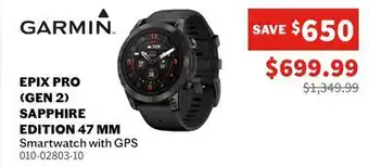 Sports Experts Garmin EPIX PRO (GEN 2) SAPPHIRE EDITION 47 MM offer