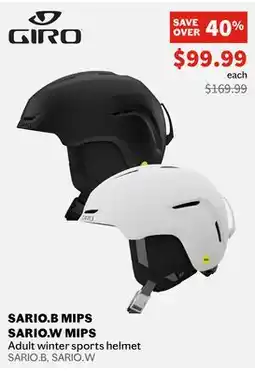 Sports Experts GIRO SARIO.B MIPS SARIO.W MIPS Adult winter sports helmet offer