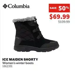 Sports Experts Columbia ICE MAIDEN SHORTY Women's winter boots offer