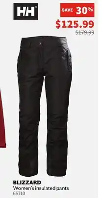 Sports Experts Helly Hansen BLIZZARD Women's insulated pants offer