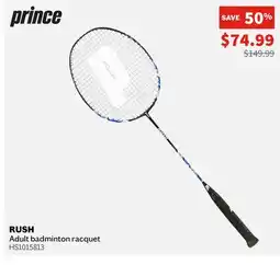 Sports Experts PRINCE RUSH Adult badminton racquet offer