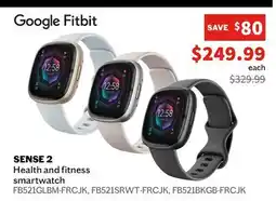Sports Experts Google Fitbit SENSE 2 Health and fitness smartwatch offer