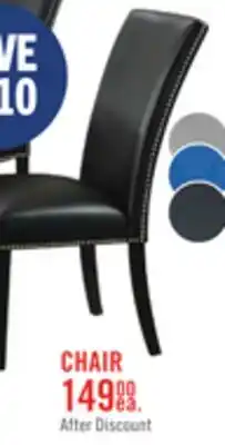 The Brick Cami Dining Chair with Vegan-Leather Fabric - Black offer