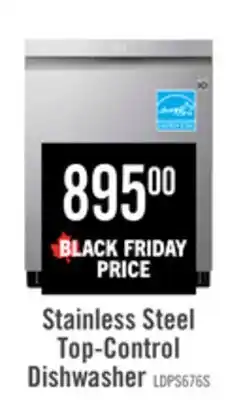 The Brick LG 24 44 dBA Built-In Top-Control Smart Dishwasher with QuadWash Pro - Smudge Proof Stainless Stee offer