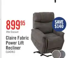 The Brick Claire 34 Leather-Look Fabric Power Lift Reclining Chair - Charcoal Grey offer