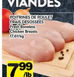 Supermarché PA POITRINES DE POULET FRAIS DÉSOSSÉES | Fresh Boneless Chicken Breasts offer