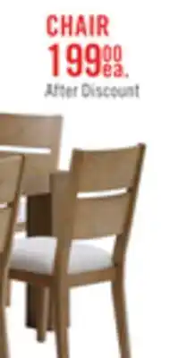 The Brick Lotus Dining Chair with Polyester Fabric, Wood - Light Grey offer