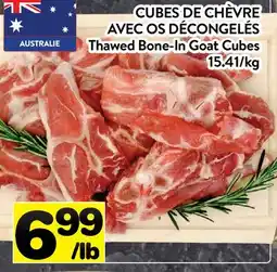 Supermarché PA CUBES DE CHÈVRE AVEC OS DÉCONGELÉS | Thawed Bone-In Goat Cubes offer
