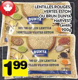 Supermarché PA LENTILLES ROUGES, VERTES ESTON OU BRUN DUNYA HARVEST | Lentils offer