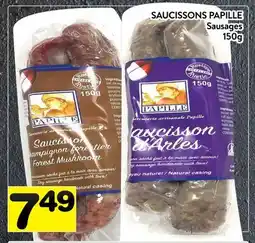 Supermarché PA SAUCISSONS PAPILLE | Sausages offer
