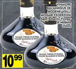 Supermarché PA VINAIGRE BALSAMIQUE DE MODÈNE VEILLI MONARI FEDERZONI | Aged Balsamic Vinegar of Modena offer
