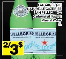Supermarché PA EAU MINÉRALE NATURELLE GAZÉIFIÉE SAN PELLEGRINO | Carbonated Natural Mineral Water offer