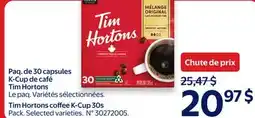 Walmart Tim Hortons coffee K-Cup 30s offer