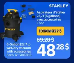 Walmart 6-Gallon (22.7 L) wet/dry vacuum with accessories offer