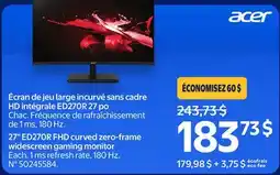 Walmart Acer 27 ED270R FHD curved zero-frame widescreen gaming monitor offer
