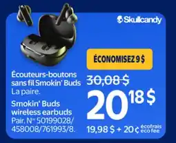 Walmart Écouteurs-boutons sans fil Smokin' Buds offer