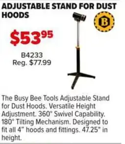 Busy Bee Tools Adjustable stand for dust hoods offer
