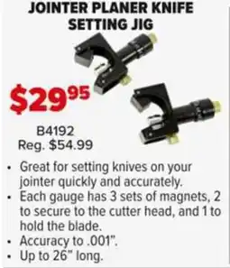Busy Bee Tools Jointer planer knife setting jig offer