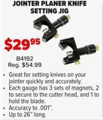 Busy Bee Tools Jointer planer knife setting jig offer