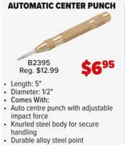 Busy Bee Tools Automatic center punch offer