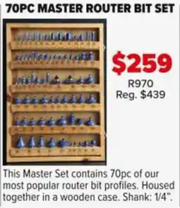 Busy Bee Tools Master router bit set offer