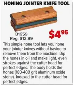 Busy Bee Tools Honing jointer knife tool offer