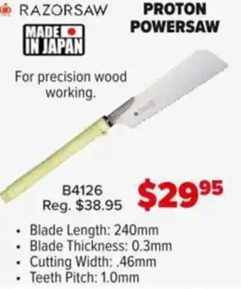 Busy Bee Tools Proton powersaw offer