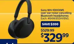 Walmart Sony WH-1000XM5 over-ear noise-cancelling Bluetooth headphones offer