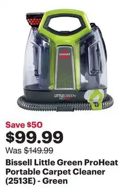 Best Buy Bissell Little Green ProHeat Portable Carpet Cleaner (2513E) - Green offer