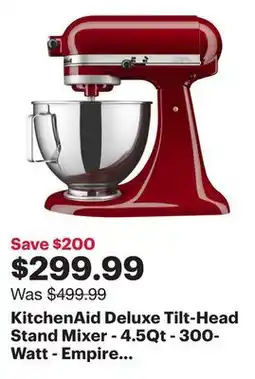 Best Buy KitchenAid Deluxe Tilt-Head Stand Mixer - 4.5Qt - 300-Watt - Empire Red - Only at Best Buy offer