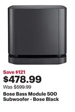 Best Buy Bose Bass Module 500 Subwoofer - Bose Black offer