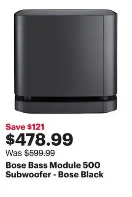 Best Buy Bose Bass Module 500 Subwoofer - Bose Black offer