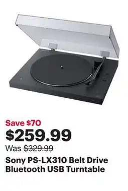 Best Buy Sony PS-LX310 Belt Drive Bluetooth USB Turntable offer